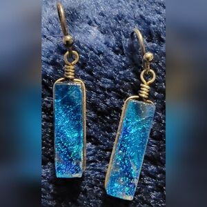 Colorful silver earrings